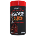 Frasco negro de Insane Labz Psychotic Diablo con tapa roja, 60 capsulas