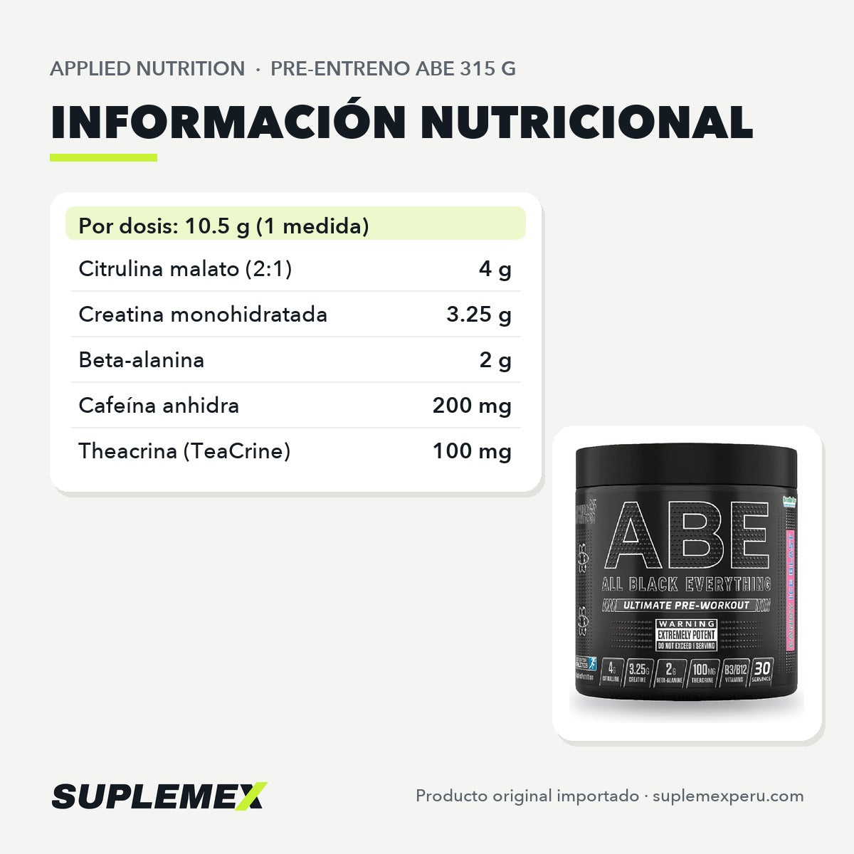 Información nutricional