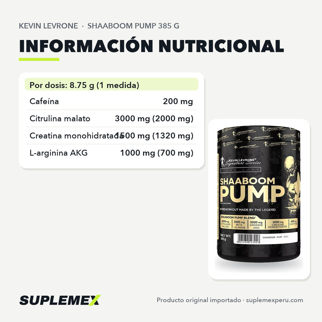 Información nutricional