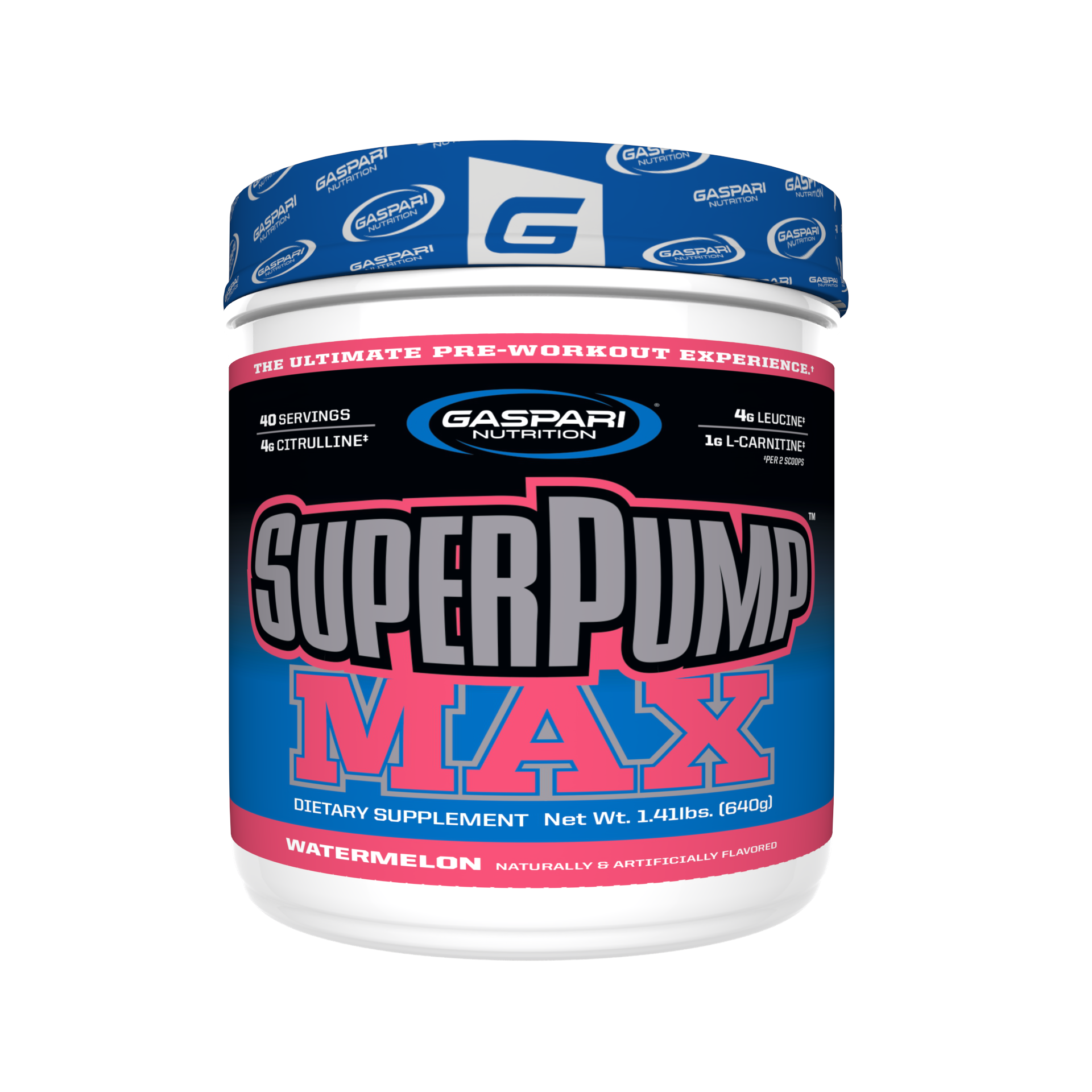 Envase de pre-entreno SuperPump Max de Gaspari Nutrition