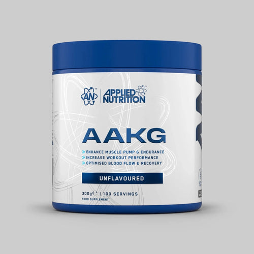AAKG Arginina Alfa-Cetoglutarato 300 g Applied Nutrition, envase frontal.
