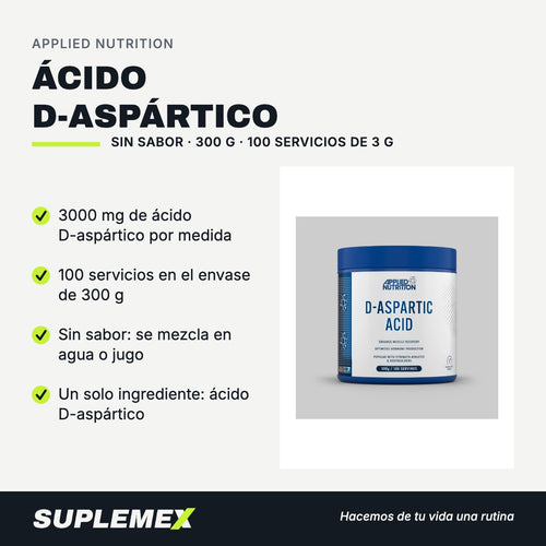 Gráfica de beneficios de Ácido d-aspártico 300 g