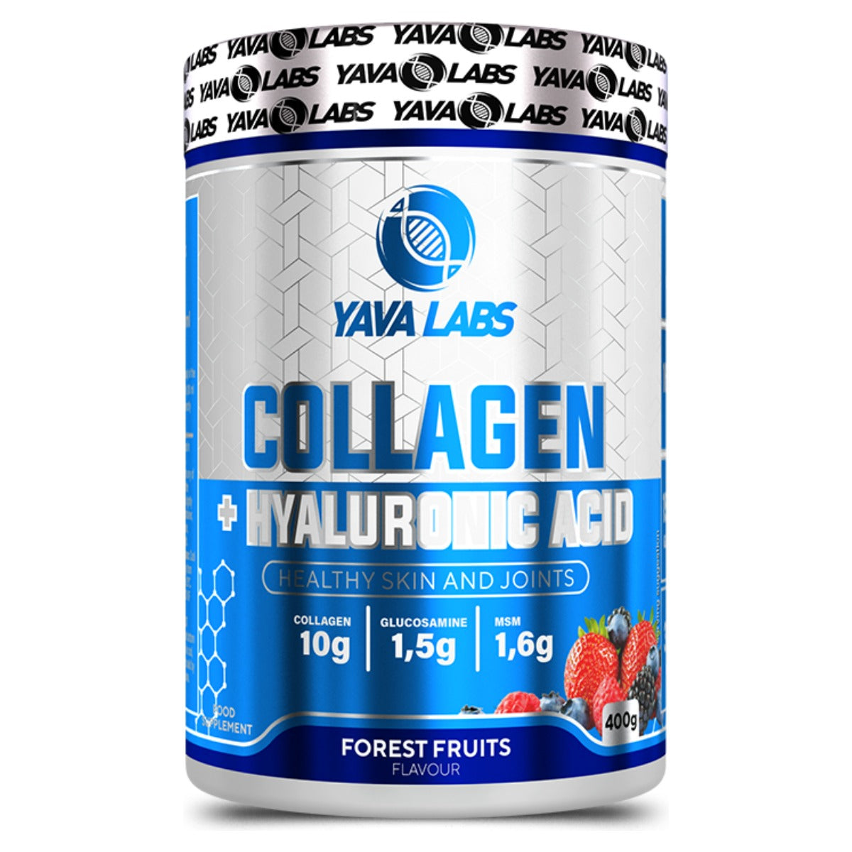 Vitaminas collagen +hyaluronic acid Yava Labs 400 gr | 20 tomas de 20 g en el envase de 400 g