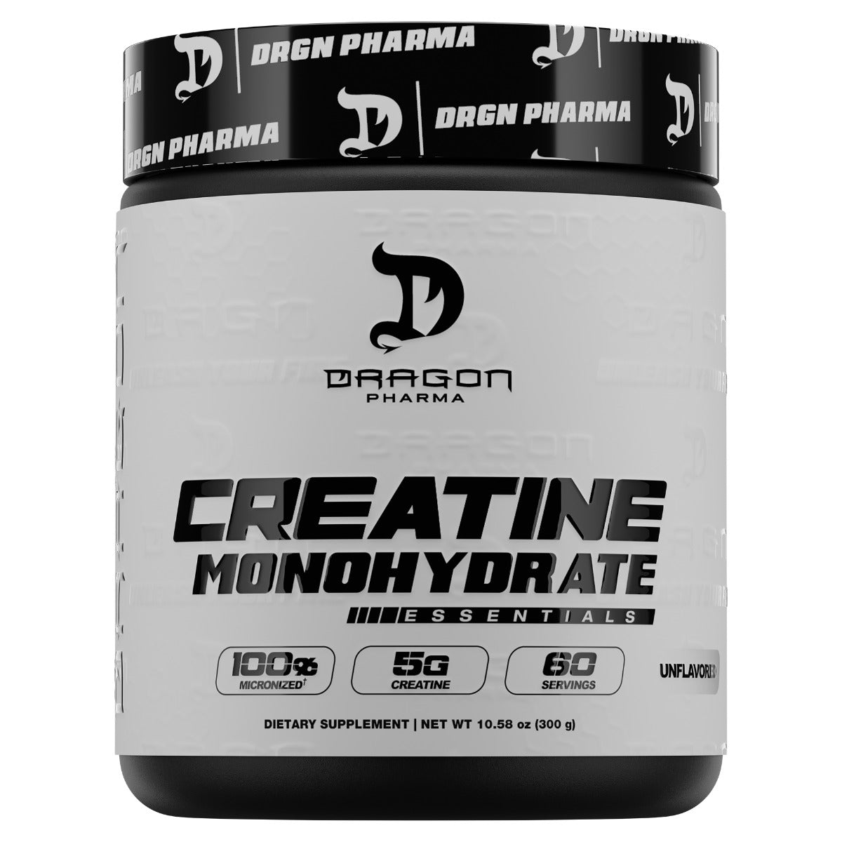 Creatina monohidratada Dragon Pharma 300 g | 60 servicios | 5 g de creatina monohidratada por medida.