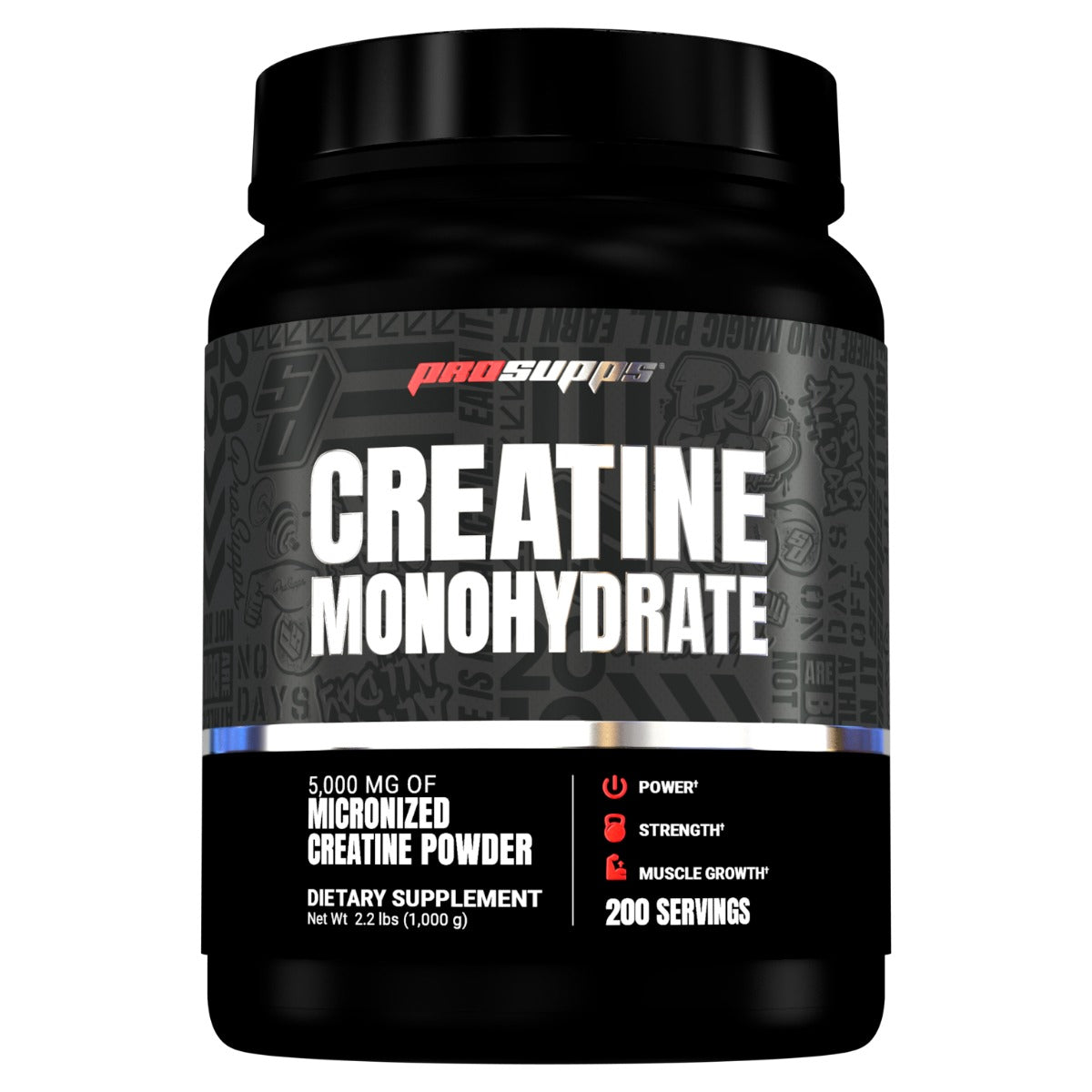 Creatina monohidratada ProSupps 1 kg | 200 servicios | 5000 mg de creatina monohidratada por dosis