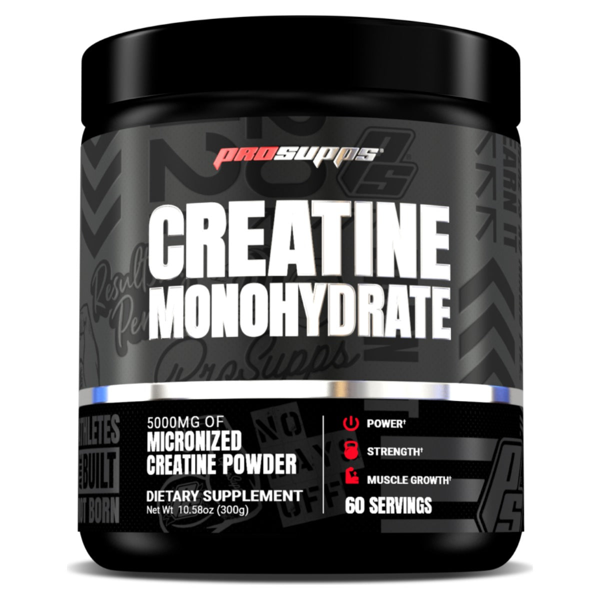 Creatina monohidratada ProSupps 300 g | 60 servicios | 5 g de creatina monohidratada por medida.