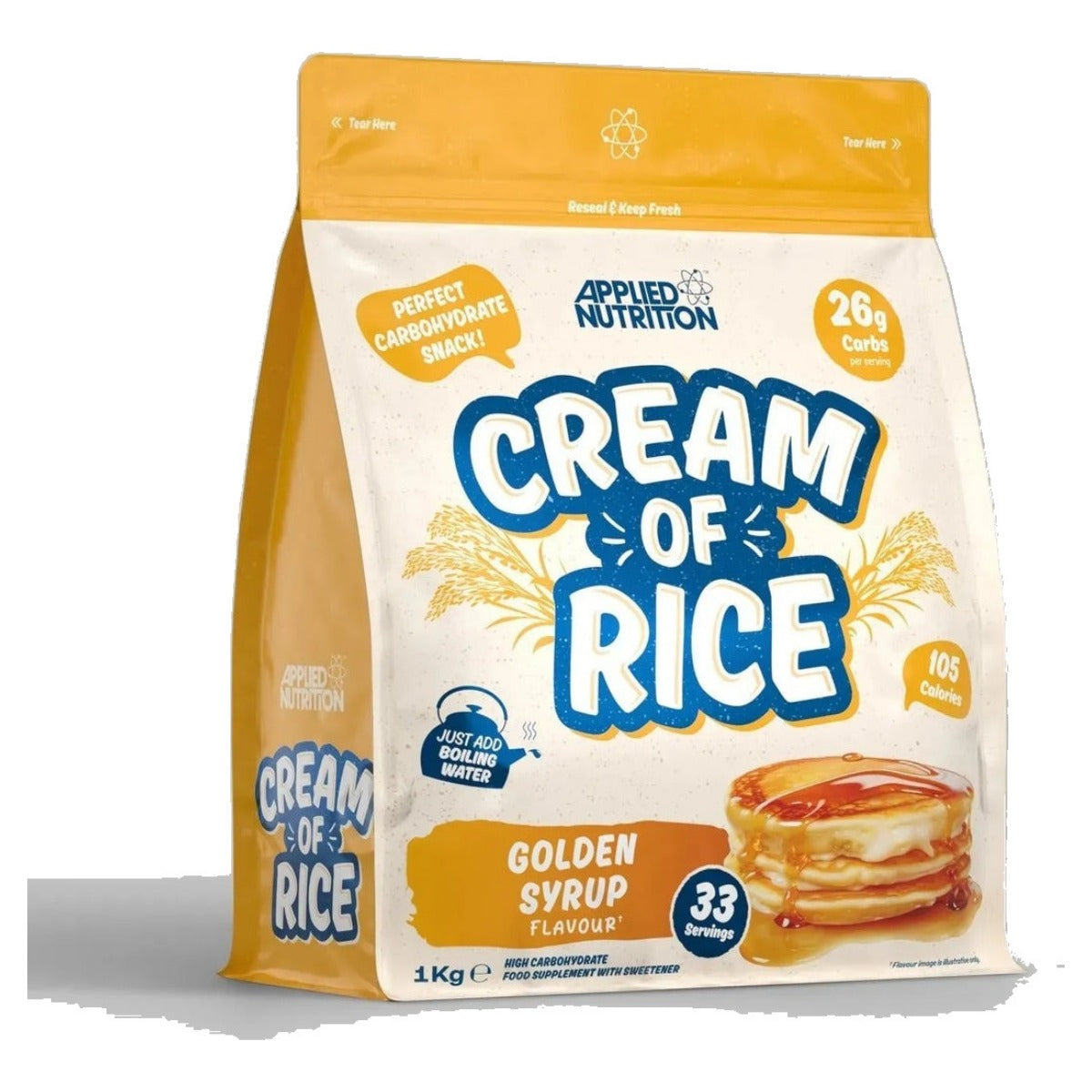 Crema de arroz cream of rice Applied Nutrition 1 kg | 33 servicios | 25-26 g de carbos por dosis
