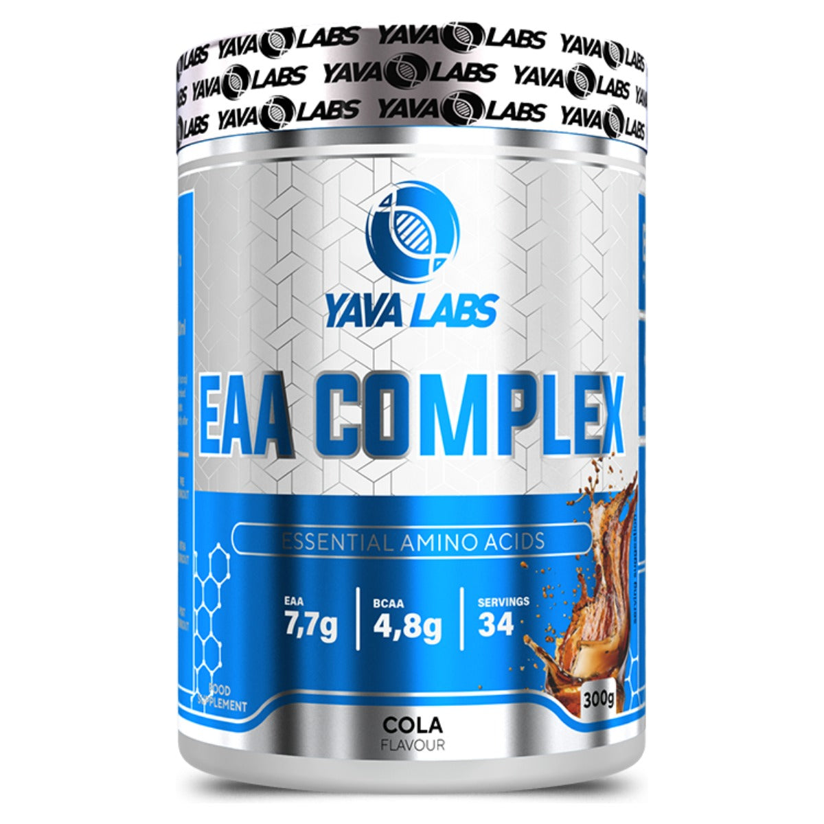 Aminoacidos ramificados eaa complex Yava Labs 300 gr | 34 servicios | Dosis pareja en cada toma: 1 medida de 8,6 g