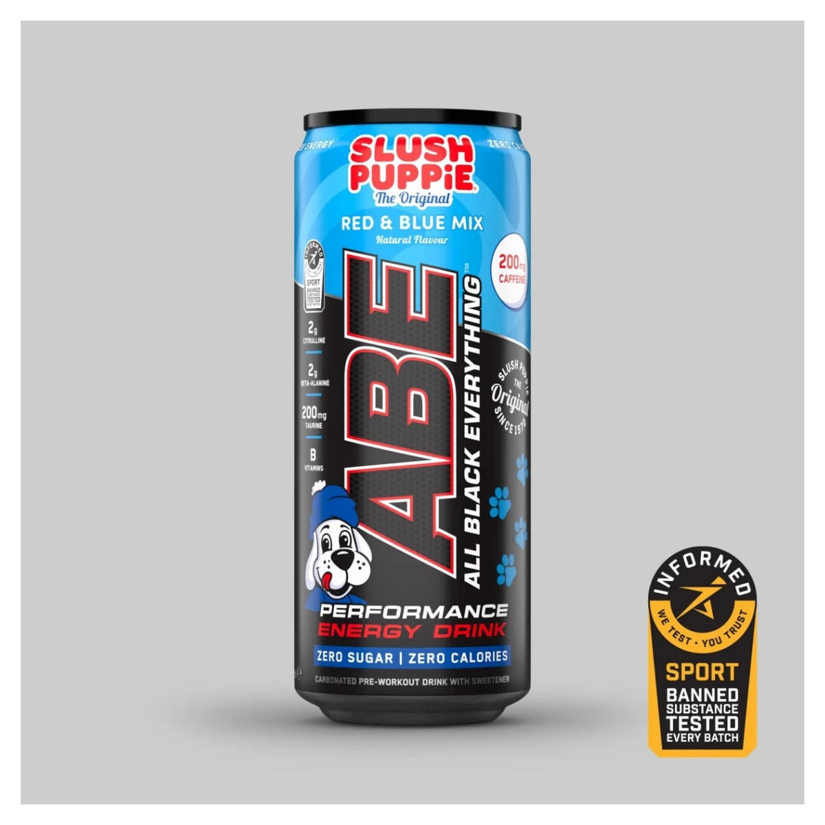 Abe energy + performance Applied Nutrition 330 ml | 200 mg de cafeína por lata de 330 ml, lista para tomar y sin nada que preparar.