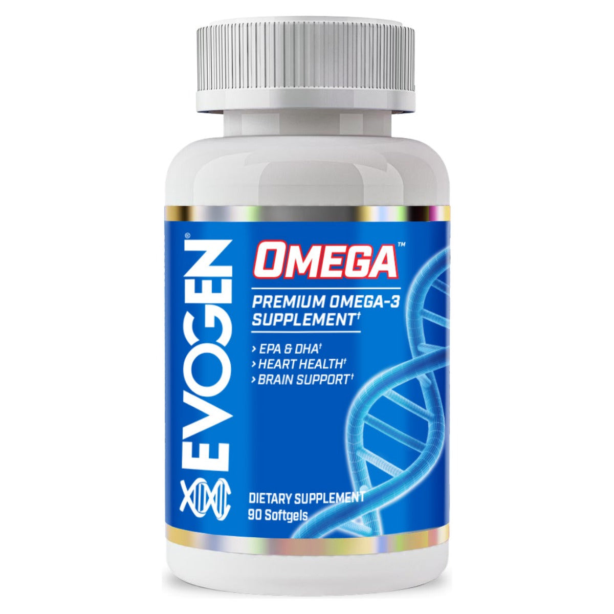 Omega-3 aceite de pescado Evogen 90 softgels | 30 servicios | 3000 mg de aceite de pescado por dosis.