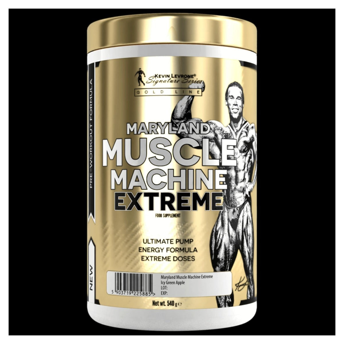 Pre-entreno en polvo Kevin Levrone 540 g | 60 servicios | 3 g de citrulina malato en cada dosis de 9 g.