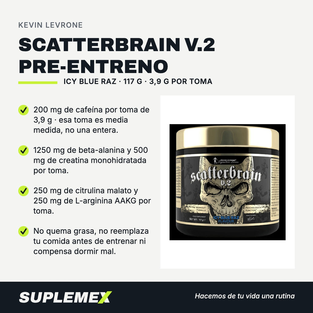 Gráfica de beneficios de Scatterbrain v.2 pre-entreno 117 g