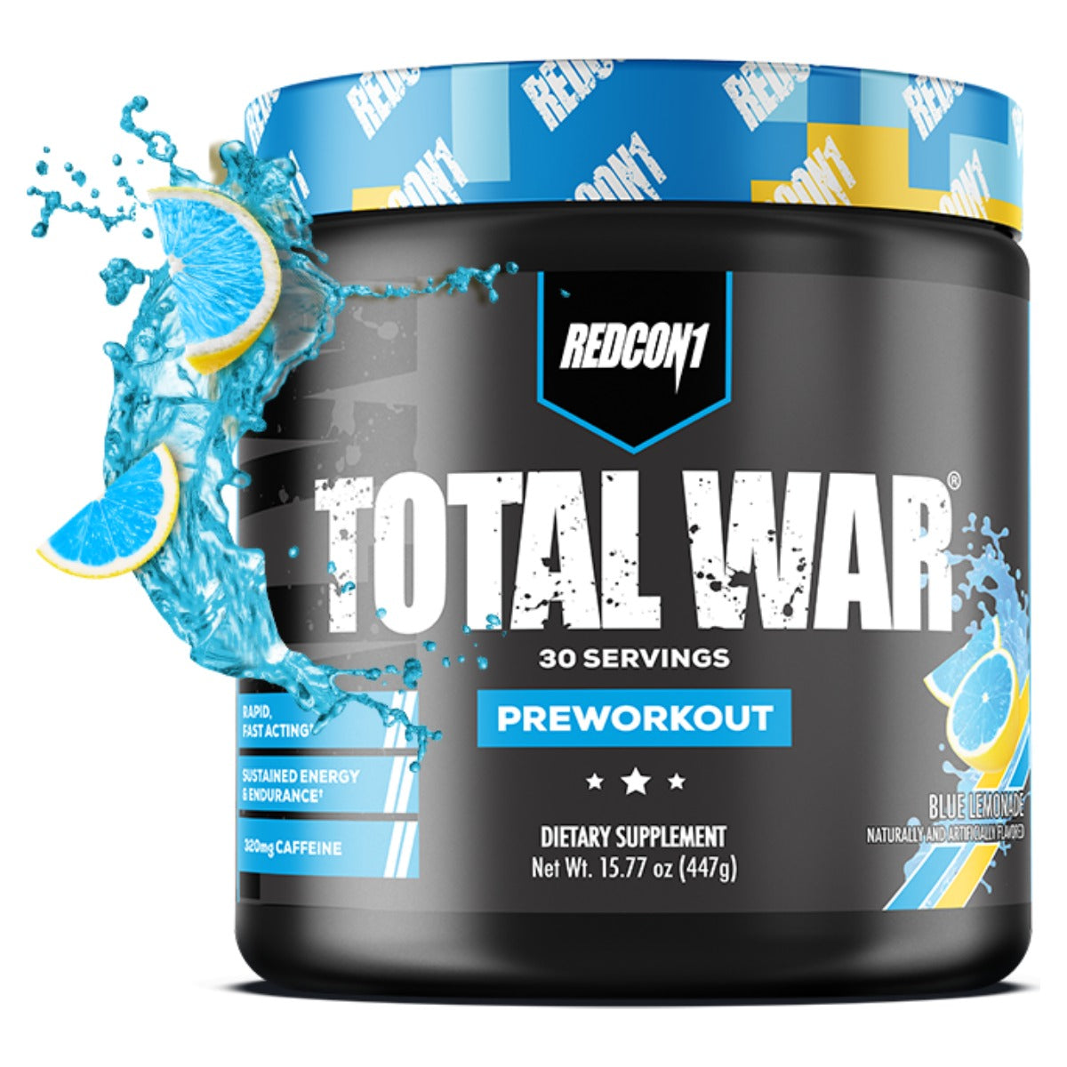 Pre-entreno total war Redcon1 447 g | 30 servicios | 6 g de citrulina malato por medida.