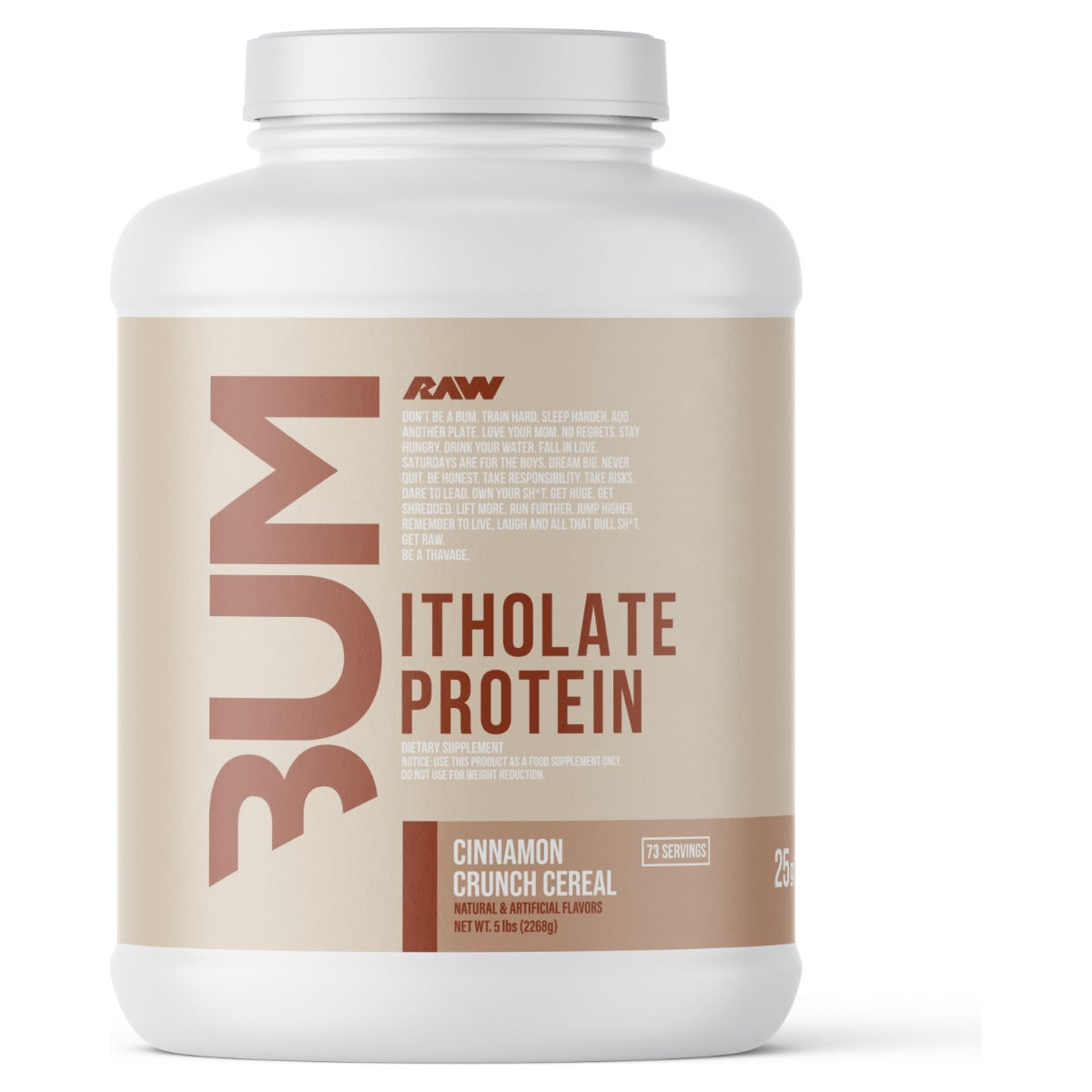 Proteína aislada de suero RAW Nutrition 2268 g (5 lb) | 73 servicios | 25 g de proteína de suero aislada por dosis