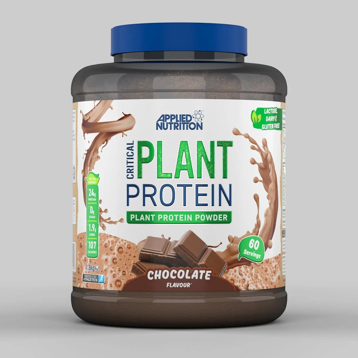 Proteína Vegana Critical Plant Protein 1,8 kg Applied Nutrition, envase frontal.