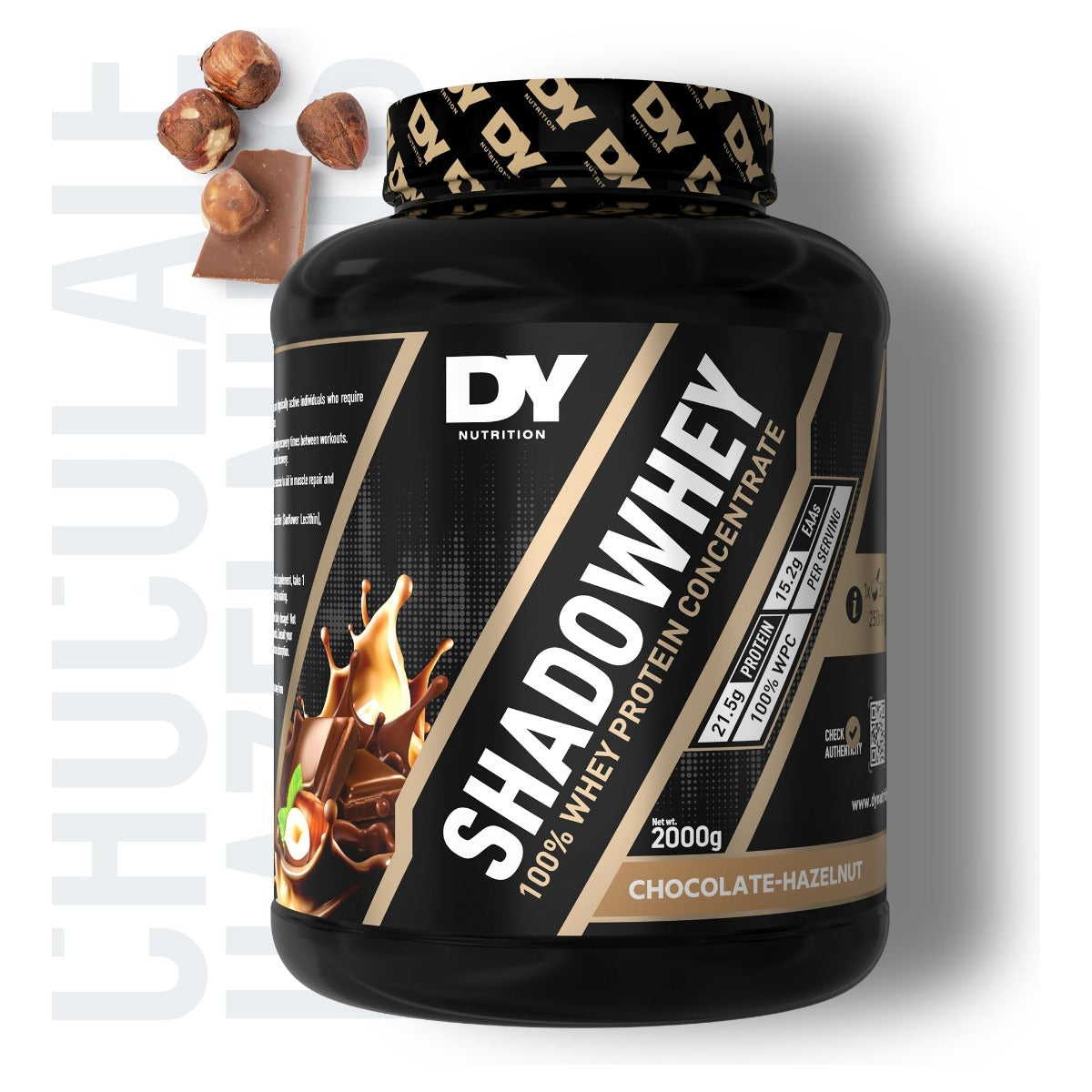 Proteína concentrada DY Nutrition 2 kg | 66 servicios | 23 g de proteína por medida de 30 g.